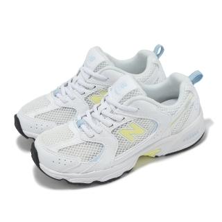 【NEW BALANCE】休閒鞋 530 中童 寬楦 白 電光天際 小朋友 拼接 緩衝 復古跑鞋 NB(PZ530SN-W)