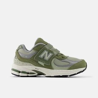 【NEW BALANCE】NB 2002 童鞋 休閒鞋 復古鞋 運動鞋 親子鞋 中大童 綠色(PV2002CA-W)