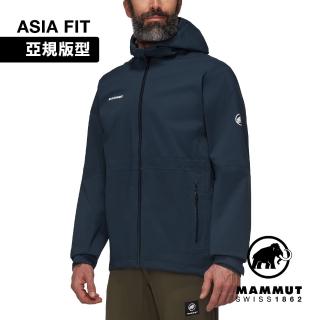 【Mammut 長毛象官方直營】Linard Guide HS Hooded AF 輕量防水防風連帽外套 男款 海洋藍 #1010-30930