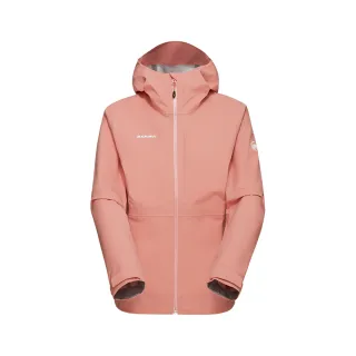 【Mammut 長毛象官方直營】Linard Guide  HS Hooded AF 輕量防水防風連帽外套 女款 石英粉 #1010-30940