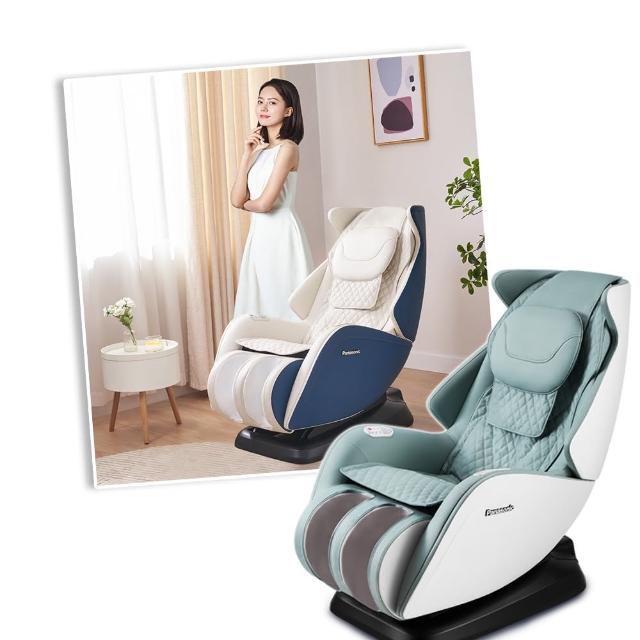 Panasonic國際牌 EP-MA05 按摩椅,採用揉捏式按摩方式,針對頸部、背部、臀部、小腿及腰部提供舒緩按摩。支援音樂播放功能,配有有線遙控器,插電式電源(110V~60Hz),尺寸未傾斜時約117x68x106cm,傾斜時約132x68x100cm,淨重約43kg,消耗功率70W。產地中國,顏色綠色系(莫蘭迪綠/夜空藍),保固1年,BSMI R31417及NCC CCAP22Y10010T3認證。適閤家用,舒緩日常疲勞,提升生活品質。 Panasonic國際牌 EP-MA05 按摩椅 揉捏式頸部背部腰部小腿按摩 音樂播放功能 莫蘭迪綠夜空藍家用按摩椅