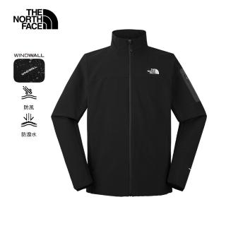【The North Face 官方旗艦】北面男款黑色DWR防潑水輕量風衣｜8DG2JK3