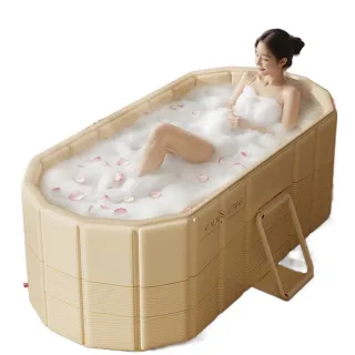 【Zhuyin】免安裝折疊浴缸 成人浴缸 加大款1.2米(折疊泡澡桶 便攜式家用浴缸 兒童洗澡桶)