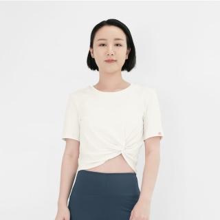 【Mukasa 慕卡莎】DURABLE 扭結短袖短版上衣 - MUK-24048(瑜珈罩衫、瑜珈上衣、瑜珈服)
