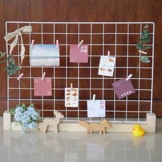【無名精選】鐵網展示架-大70*50網格(含木質底座 網格掛架)