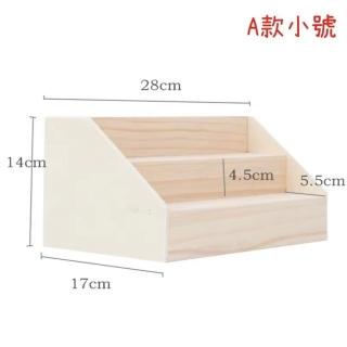 【無名精選】梯形展示架-A款小號(免組裝 天然實木 置物架)