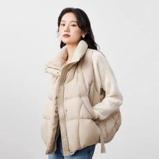【米蘭精品】現貨+預購 真羽絨90%鴨絨羽絨外套(韓版輕便白鴨絨保暖背心女夾克5色74jx2)