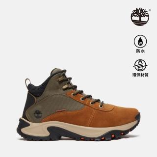 【Timberland 官方旗艦】男款棕色防水中筒健行鞋(A6DNEES4)