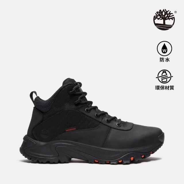【Timberland 官方旗艦】男款黑色防水中筒健行鞋(A6DNEW02)
