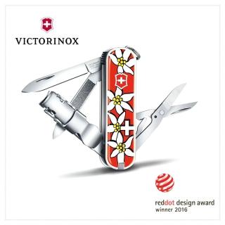 【VICTORINOX 瑞士維氏】Nail Clip 580 8用瑞士刀/瑞士國花(0.6463.840)