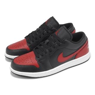 【NIKE 耐吉】休閒鞋 Air Jordan 1 Low Bred 男鞋 黑 紅 AJ1 低筒 一代(553558-067)