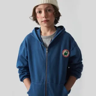 【weekend house kids】Hand有機棉連帽外套(藍色)