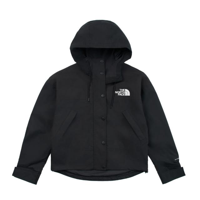 【The North Face】北臉 外套 女 運動連帽外套 防潑水 衝鋒衣 亞規 W REIGN ON JACKET 黑粉 NF0A8DGKJK3