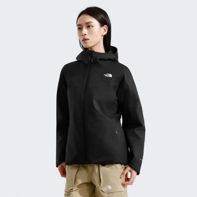 【The North Face】北臉 外套 女 運動連帽外套 防潑水 三合一 W QUEST INSULATED 黑 NF0A8DF94H0