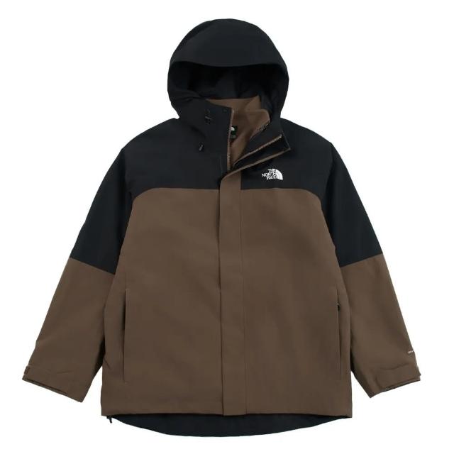 【The North Face】北臉 外套 男 運動連帽外套 刷毛 防潑水 三合一 亞規 M SANGRO FLEECE 棕 NF0A89ZP5EX