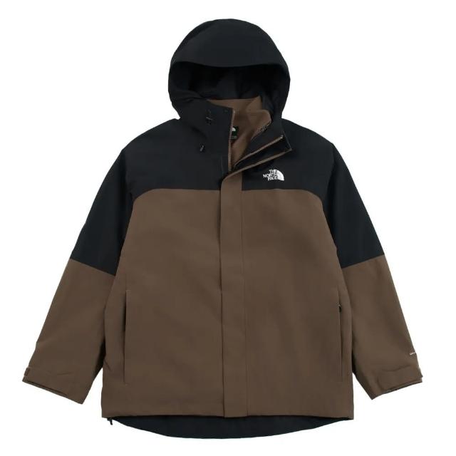 【The North Face】北臉 外套 男 運動連帽外套 刷毛 防潑水 三合一 亞規 M SANGRO FLEECE 棕 NF0A89ZP5EX