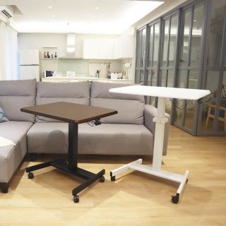 【aka】移動式坐站氣壓升降桌 80x60cm(H型/電腦桌/辦公桌/萬用桌/客廳桌/書桌)