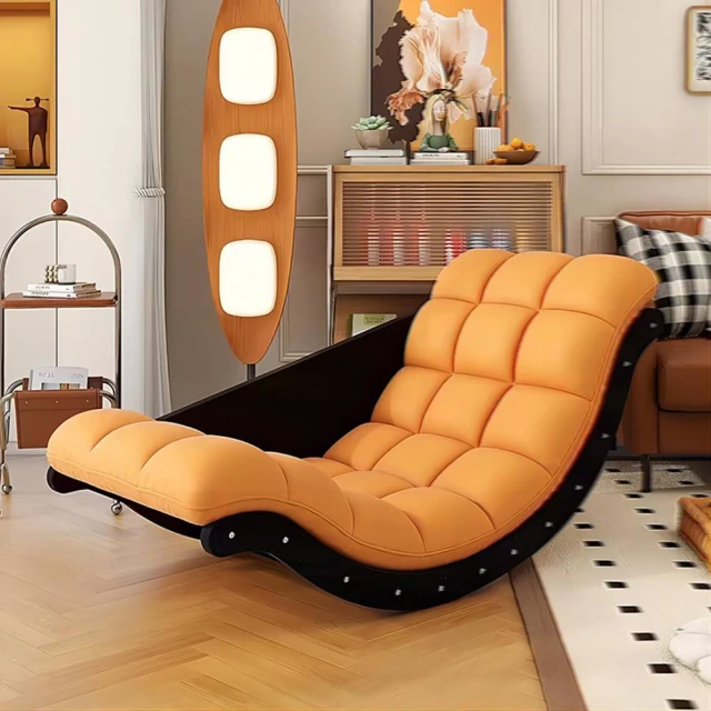 顧屋家居 搖椅+地毯+手機支架+腳踏(搖搖椅 躺椅 懶人沙發