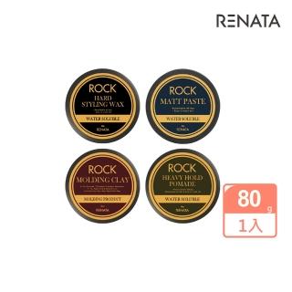 【RENATA 蕾娜塔】ROCK系列造型品80g 髮臘 凝土 髮泥 凝膏(官方直營 抓束造型 線條分明 輕盈塑形 油頭光澤)