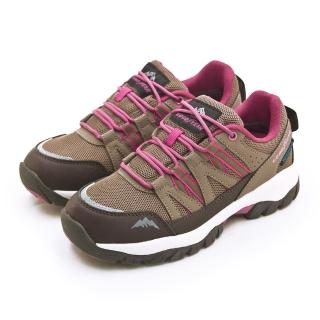 【GOODYEAR 固特異】女 專業多功能郊山動態防水戶外越野鞋 山行W1系列(咖啡桃 42423)