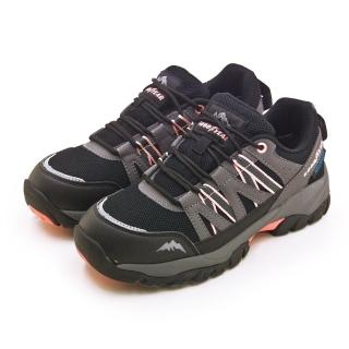 【GOODYEAR 固特異】女 專業多功能郊山動態防水戶外越野鞋 山行W1系列(黑灰 42420)