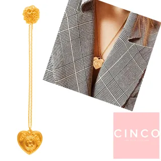 【CINCO】葡萄牙精品 CINCO ALEXA NECKLACE 925純銀鑲24K金 愛心項鍊(925純銀)
