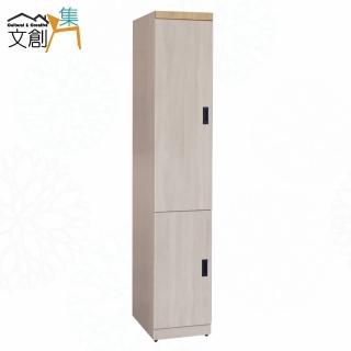 【文創集】伊考斯雙色1.3尺二門衣櫃(左開＆右開二向可選)