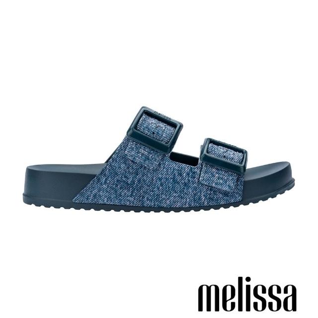 【Melissa】LOGO雙扣帶拖鞋(藍色)