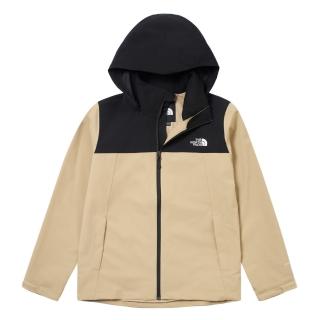 【The North Face】北臉 外套 女 運動連帽外套 防潑水 透氣 衝鋒衣 黑卡其 NF0A8CK6QV2