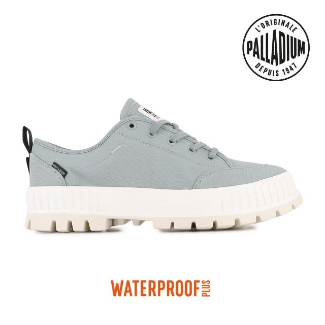 【Palladium】PALLASHOCK LO WP+厚底巧克力橘標防水靴/防水鞋/休閒鞋-男鞋/女鞋-藍/灰(74408-083-M)