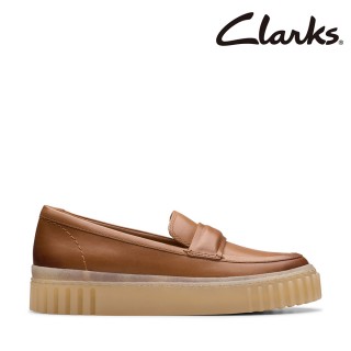 【Clarks】女鞋 Mayhill Cove 輕盈升級樂福餅乾鞋 厚底鞋 樂福鞋(CLF79557C)