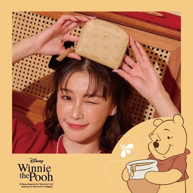 【OUTDOOR】迪士尼Disney-小熊維尼零錢包-米 ODDY23H04BG