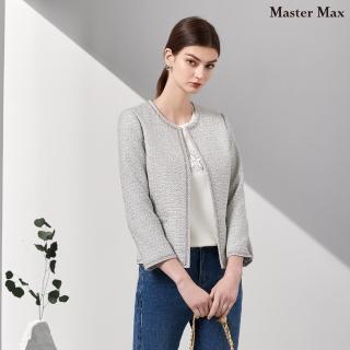 【Master Max】圓領氣質款織帶編織修身外套(8427054)