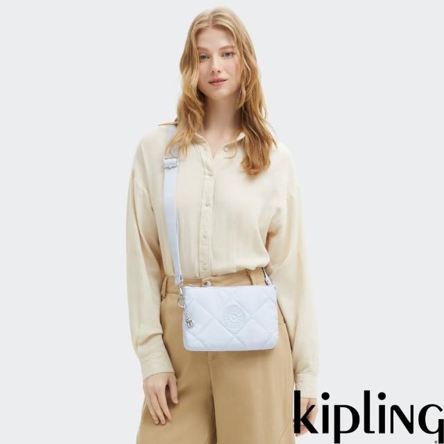 【KIPLING】『千層包』淡藍色單肩隨身斜背包-RIRI