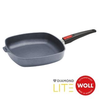 【Woll】德國歐爾DIAMOND LITE新鑽石 鑄造不沾方形平底鍋28cm(電磁爐適用/可拆式把手)