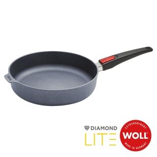 【Woll】德國歐爾DIAMOND LITE新鑽石 鑄造不沾深平底鍋32cm(電磁爐適用/附安全玻璃蓋)