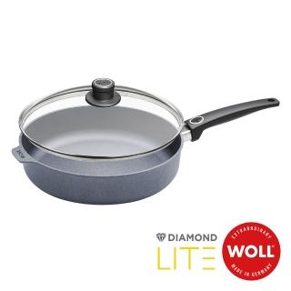【Woll】德國歐爾DIAMOND LITE新鑽石 鑄造不沾平底鍋28cm(附安全玻璃蓋)