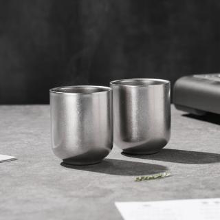 【Royal Duke】磨砂灰304不鏽鋼雙層隔熱杯★買一送一(杯子 耐熱 保冰 馬克杯 咖啡杯 隨身杯)