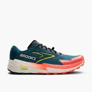 【BROOKS】Catamount 4 男 慢跑鞋 越野 彈力 支撐 緩震 藍綠 橘(1104411D407)