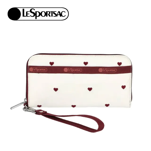 【Lesportsac】Tech Wallet Wristlet 腕帶錢包手拿包 送禮 禮物 推薦 女包(莓果心刺繡)