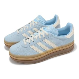 【adidas 愛迪達】休閒鞋 Gazelle Bold W 女鞋 藍 米白 焦糖底 厚底 麂皮 復古 愛迪達(JQ7776)