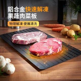 【ANTIAN】廚房鋁合金快速解凍菜板 家用物理解凍砧板 凍肉凍魚牛排化冰器 切菜板 29.5*20.8*0.2cm