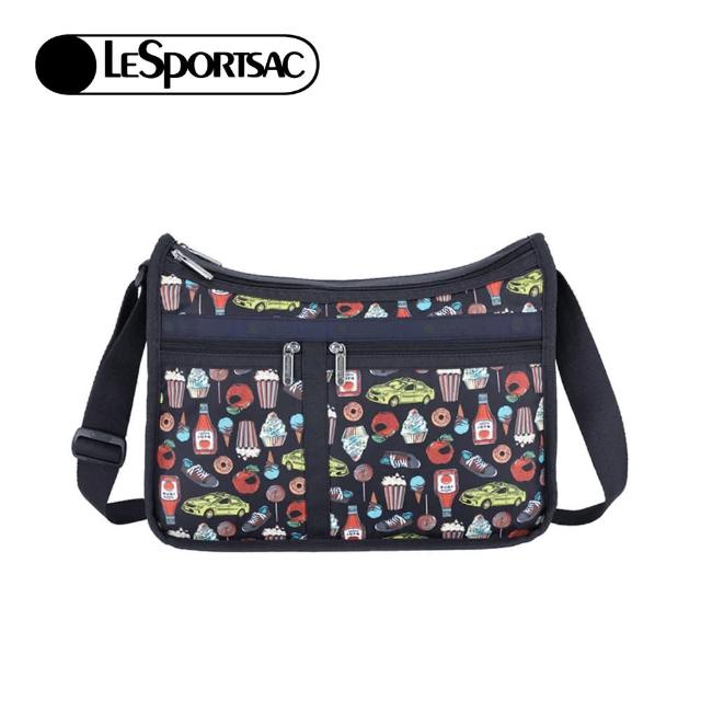 【Lesportsac】經典斜背包 送禮 禮物(紐約美食插畫風)