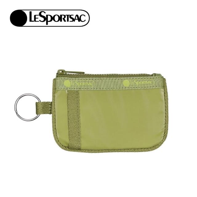 【Lesportsac】卡片零錢包 收納袋 送禮 禮物(亮面橄欖綠)