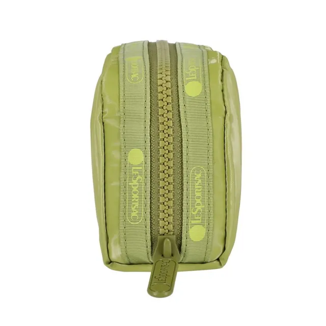 【Lesportsac】Rectangular Cosmetic 長形化妝包 收納包 送禮 禮物 推薦 女包(亮面橄欖綠)