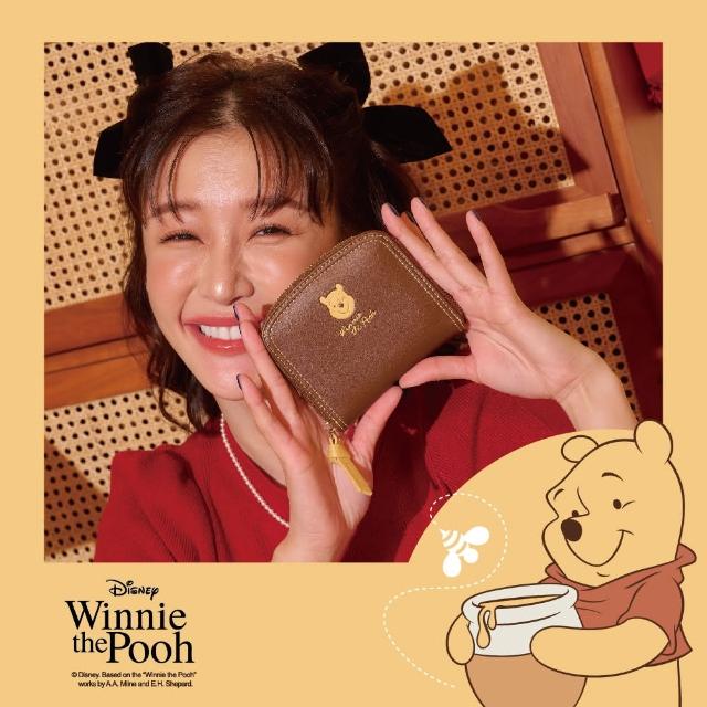 【OUTDOOR】迪士尼Disney-小熊維尼零錢包-可可棕 ODDY23H04BN