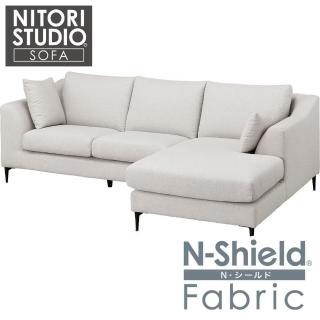 【NITORI 宜得利家居】◎耐磨耐刮 防潑水貓抓布 L型布沙發 LC N-POCKET BS15 N-SHIELD-LGY(耐磨)