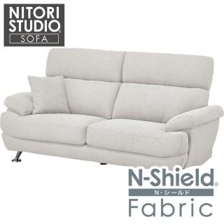 【NITORI 宜得利家居】◎耐磨耐刮 防潑水貓抓布 3人用布沙發 BS13 N-SHIELD FB AQ-LGY(耐磨耐刮)