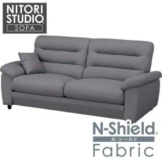 【NITORI 宜得利家居】◎耐磨耐刮 防潑水貓抓布 3人用布沙發 BS12 H-HI NS AQ-MGY(布沙發 沙發 BS12)