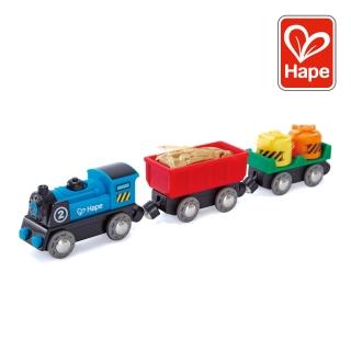 【德國Hape】電力運礦火車組(軌道遊戲/家家酒玩具/木製玩具/木頭玩具)
